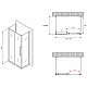 Душевой уголок Abber Schwarzer Diamant 170x80 AG30170BMH-S80BM-S80BM профиль Черный стекло матовое