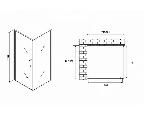 Заказать Душевой уголок Abber Sonnenstrand 80x80 AG04080-S80 профиль Хром стекло прозрачное в магазине сантехники Santeh-Crystal.ru