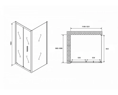 Заказать Душевой уголок Abber Sonnenstrand 120x100 AG07120-S100 профиль Хром стекло прозрачное в магазине сантехники Santeh-Crystal.ru