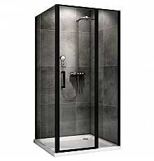 Душевой уголок Abber Sonnenstrand 100x80 AG04100BS-S80B профиль Черный стекло прозрачное