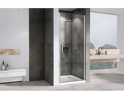 Заказать Душевая дверь Abber Sonnenstrand 80 AG04080 профиль Хром стекло прозрачное в магазине сантехники Santeh-Crystal.ru