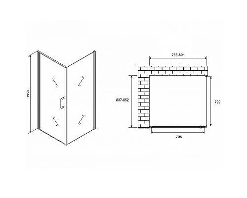 Заказать Душевой уголок Abber Sonnenstrand 80x85 AG04080-S85 профиль Хром стекло прозрачное в магазине сантехники Santeh-Crystal.ru