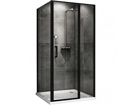 Приобрести Душевой уголок Abber Sonnenstrand 100x75 AG04100BS-S75B профиль Черный стекло прозрачное в магазине сантехники Santeh-Crystal.ru