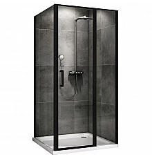 Душевой уголок Abber Sonnenstrand 110x85 AG04110BS-S85B профиль Черный стекло прозрачное