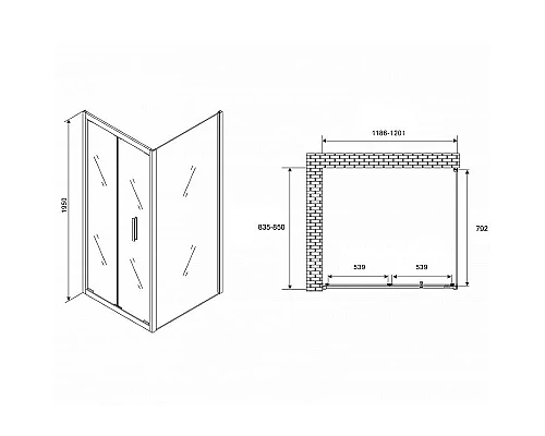 Купить Душевой уголок Abber Sonnenstrand 120х85 AG07120-S85 профиль Хром стекло прозрачное в магазине сантехники Santeh-Crystal.ru