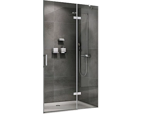 Заказать Душевая дверь Abber Zart 90 AG08090 профиль Хром стекло прозрачное в магазине сантехники Santeh-Crystal.ru