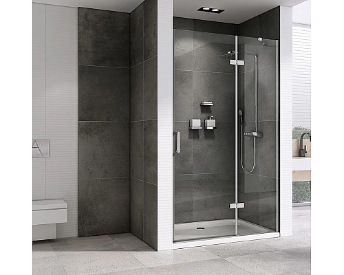 Заказать Душевая дверь Abber Zart 90 AG08090 профиль Хром стекло прозрачное в магазине сантехники Santeh-Crystal.ru