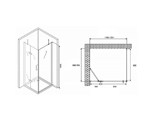 Приобрести Душевой уголок Abber Zart 120x70 AG08120-S71 профиль Хром стекло прозрачное в магазине сантехники Santeh-Crystal.ru