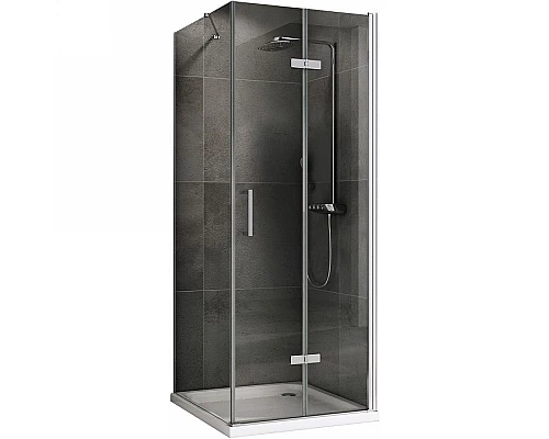 Купить Душевой уголок Abber Zart 80x90 AG08080P-S91 профиль Хром стекло прозрачное в магазине сантехники Santeh-Crystal.ru