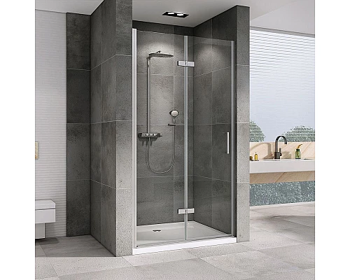 Купить Душевая дверь Abber Zart 70 AG08070P профиль Хром стекло прозрачное в магазине сантехники Santeh-Crystal.ru