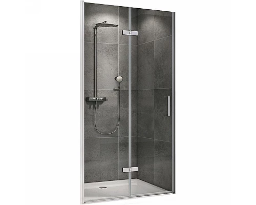 Приобрести Душевая дверь Abber Zart 80 AG08080P профиль Хром стекло прозрачное в магазине сантехники Santeh-Crystal.ru