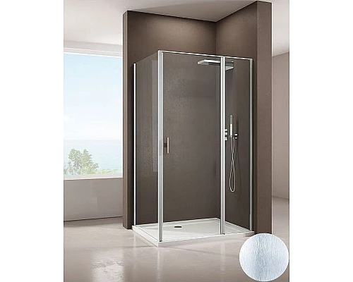 Приобрести Душевая стенка Allen Brau Priority 90 3.31017.BA профиль Серебро брашированное стекло прозрачное в магазине сантехники Santeh-Crystal.ru
