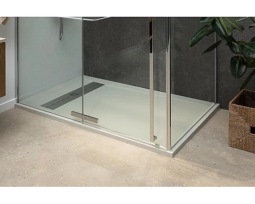 Приобрести Душевая стенка Allen Brau Priority 90 3.31016.00 профиль Хром стекло прозрачное в магазине сантехники Santeh-Crystal.ru