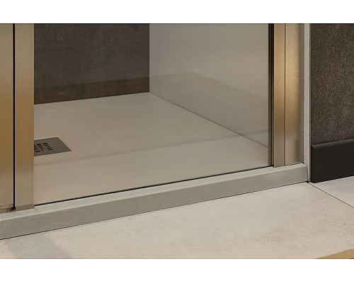 Заказать Душевая дверь Allen Brau Priority 100 3.31005.BA профиль Серебро брашированное стекло прозрачное в магазине сантехники Santeh-Crystal.ru