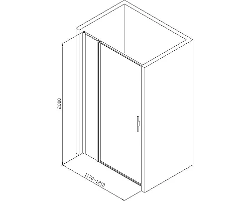Приобрести Душевая дверь Allen Brau Priority 120 3.31008.BA профиль Серебро брашированное стекло прозрачное в магазине сантехники Santeh-Crystal.ru