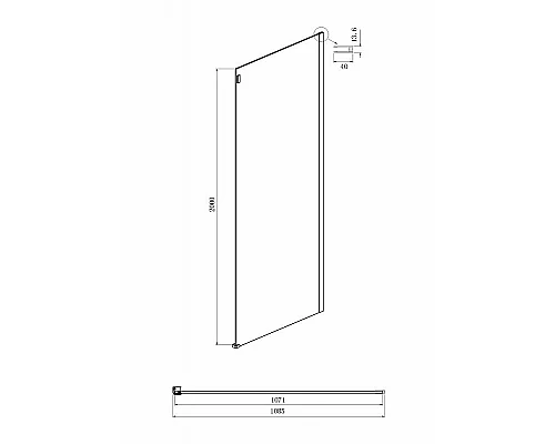 Заказать Душевая стенка Ambassador Benefit 110 110HX профиль Хром стекло прозрачное в магазине сантехники Santeh-Crystal.ru