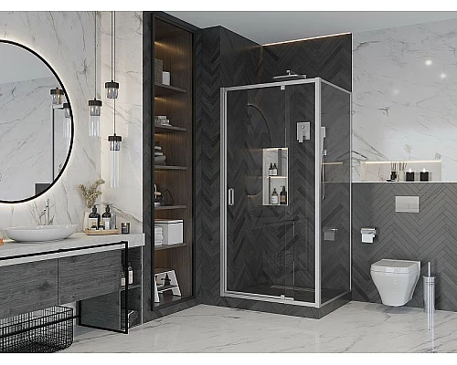 Заказать Душевой уголок Ambassador Elysium 90x80 111021103KX-80KX профиль Хром стекло прозрачное в магазине сантехники Santeh-Crystal.ru