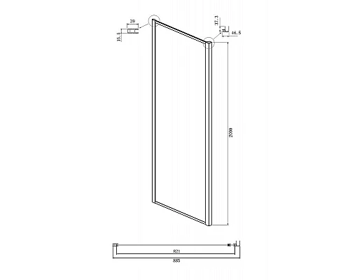 Приобрести Душевой уголок Ambassador Elysium 90x90 111021103KX-90KX профиль Хром стекло прозрачное в магазине сантехники Santeh-Crystal.ru
