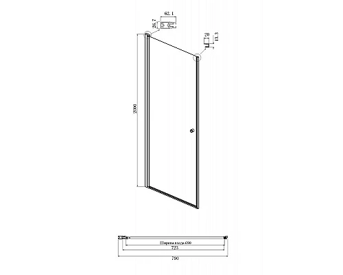 Купить Душевой уголок Ambassador Elysium 80x100 111011109CX-100CX профиль Хром стекло прозрачное в магазине сантехники Santeh-Crystal.ru