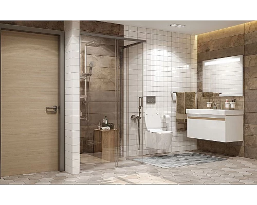 Приобрести Душевой уголок Ambassador Queen 120х80 11011106L профиль Хром стекло прозрачное в магазине сантехники Santeh-Crystal.ru