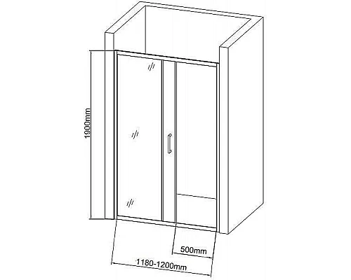 Приобрести Душевая дверь Aquanet SD-1000A 100 273604 профиль Хром стекло прозрачное в магазине сантехники Santeh-Crystal.ru