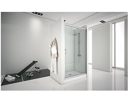 Заказать Душевая дверь Aquanet Alfa NAA6121 130 273610 профиль Хром стекло прозрачное в магазине сантехники Santeh-Crystal.ru