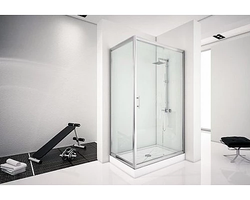 Заказать Душевой уголок Aquanet Alfa NAA1131 140x80 профиль Хром стекло Прозрачное в магазине сантехники Santeh-Crystal.ru