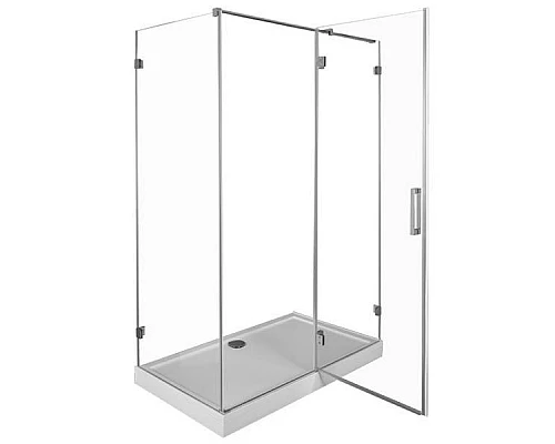 Купить Душевой уголок Aquanet Beta NWD1231 150x80 L 185426 профиль Хром стекло прозрачное в магазине сантехники Santeh-Crystal.ru