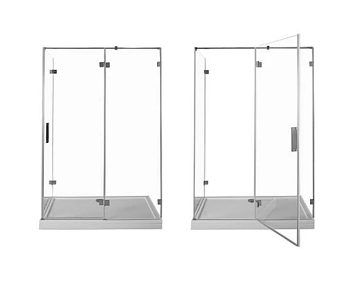 Купить Душевой уголок Aquanet Beta NWD1231 150x80 L 185426 профиль Хром стекло прозрачное в магазине сантехники Santeh-Crystal.ru