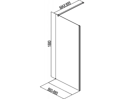 Приобрести Душевая перегородка Aquanet Cinetic AE12-F-90H190U-CT 90х190 243623 профиль Хром стекло прозрачное в магазине сантехники Santeh-Crystal.ru
