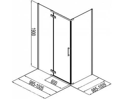 Купить Душевой уголок Aquanet Logic C1000 AE32-S-100x100U-CT 243625 профиль Хром стекло прозрачное в магазине сантехники Santeh-Crystal.ru