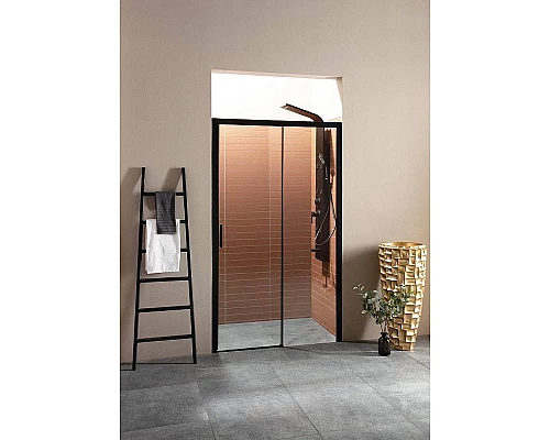 Заказать Душевая дверь Aquanet Pleasure AE60-N-160H200U-BT 160 273600 профиль Черный матовый стекло прозрачное в магазине сантехники Santeh-Crystal.ru