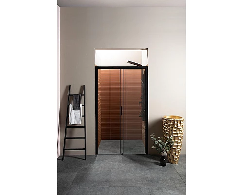 Заказать Душевая дверь Aquanet Pleasure AE60-N-160H200U-BT 160 273600 профиль Черный матовый стекло прозрачное в магазине сантехники Santeh-Crystal.ru