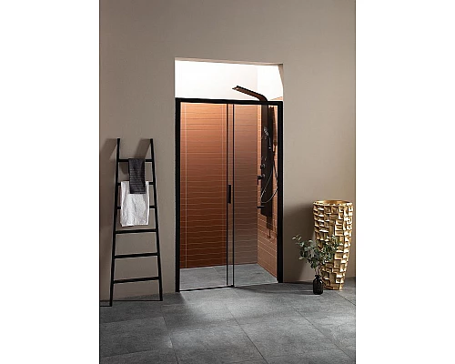 Заказать Душевая дверь Aquanet Pleasure AE60-N-160H200U-BT 160 273600 профиль Черный матовый стекло прозрачное в магазине сантехники Santeh-Crystal.ru