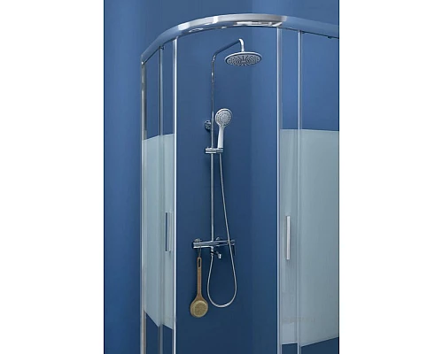 Приобрести Душевой уголок Aquanet Practic 90x90 AE10-Q-90x90U-CP 243615 профиль Хром стекло прозрачное с шелкографией в магазине сантехники Santeh-Crystal.ru