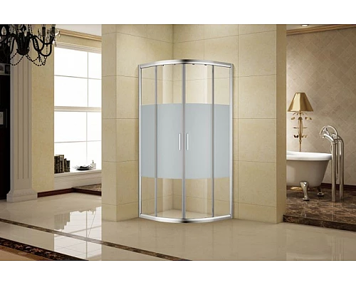 Приобрести Душевой уголок Aquanet Practic 90x90 AE10-Q-90x90U-CP 243615 профиль Хром стекло прозрачное с шелкографией в магазине сантехники Santeh-Crystal.ru