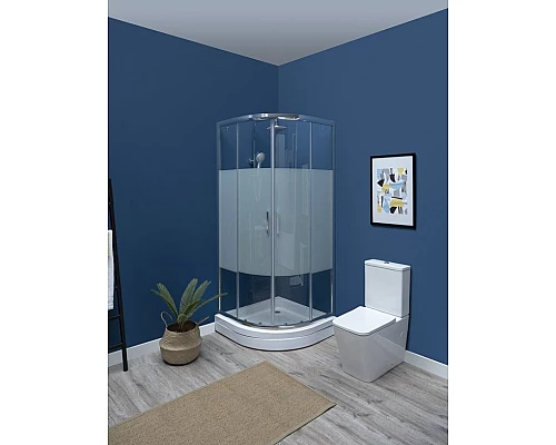 Приобрести Душевой уголок Aquanet Practic 90x90 AE10-Q-90x90U-CP 243615 профиль Хром стекло прозрачное с шелкографией в магазине сантехники Santeh-Crystal.ru