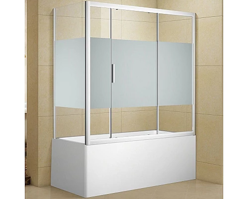 Заказать Шторка на ванну Aquanet Practic AE10-B-150H150U-CP 150 243611 профиль Хром стекло прозрачное с шелкографией без боковой стенки в магазине сантехники Santeh-Crystal.ru