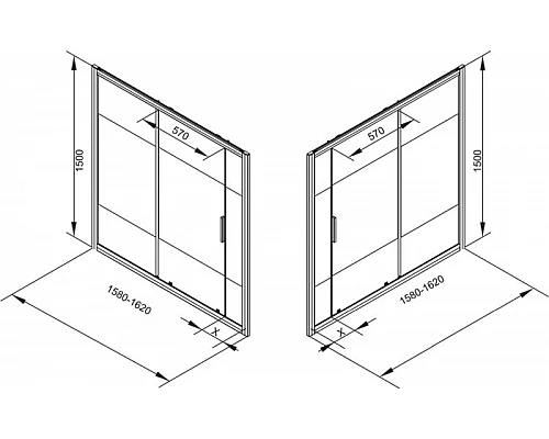 Заказать Шторка на ванну Aquanet Practic AE10-B-160H150U-CP 160 243612 профиль Хром стекло прозрачное с шелкографией без боковой стенки в магазине сантехники Santeh-Crystal.ru