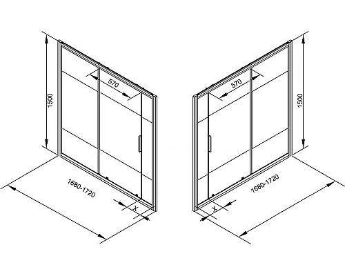 Приобрести Шторка на ванну Aquanet Practic 170х80 254253 профиль Хром стекло прозрачное с шелкографией в магазине сантехники Santeh-Crystal.ru