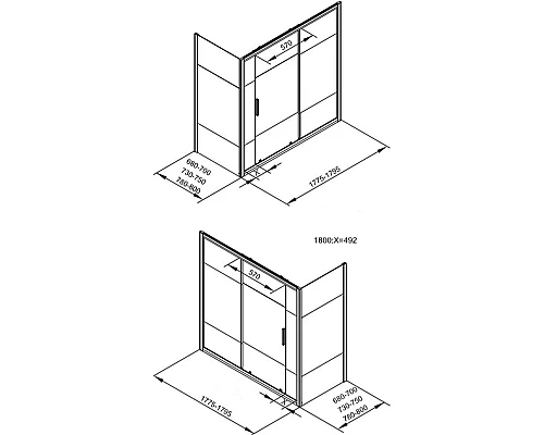 Купить Шторка на ванну Aquanet Practic 180х80 254256 профиль Хром стекло прозрачное с шелкографией в магазине сантехники Santeh-Crystal.ru