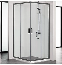 Душевой уголок Aquatek 100х100 AQ ARI KV 10020BL профиль Черный стекло прозрачное