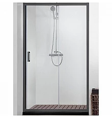 Душевая дверь Aquatek 120 AQ ARI RA 12020BL профиль Черный стекло прозрачное