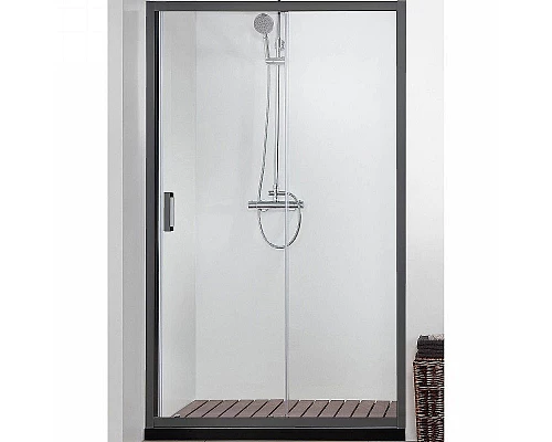 Заказать Душевая дверь Aquatek 120 AQ ARI RA 12020BL профиль Черный стекло прозрачное в магазине сантехники Santeh-Crystal.ru