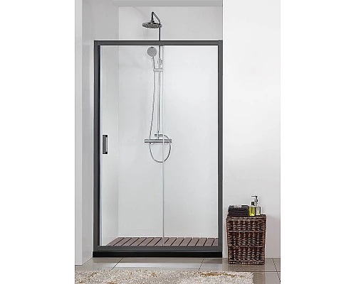 Заказать Душевая дверь Aquatek 120 AQ ARI RA 12020BL профиль Черный стекло прозрачное в магазине сантехники Santeh-Crystal.ru