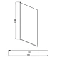 Купить Шторка на ванну Aquatek 80х150 AQ DEL SBA 08015BL профиль Черный стекло прозрачное в магазине сантехники Santeh-Crystal.ru