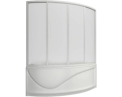 Купить Шторка на ванну Bas Николь 170 ШТ00035 профиль Белый пластик Вотер в магазине сантехники Santeh-Crystal.ru