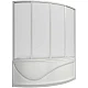 Купить Шторка на ванну Bas Николь 170 ШТ00035 профиль Белый пластик Вотер в магазине сантехники Santeh-Crystal.ru