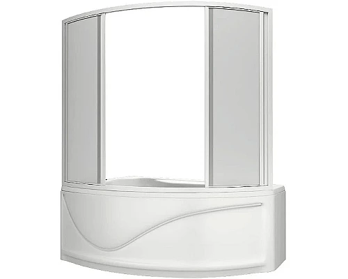 Купить Шторка на ванну Bas Николь 170 ШТ00035 профиль Белый пластик Вотер в магазине сантехники Santeh-Crystal.ru