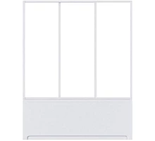 Шторка на ванну Bas Ямайка 180 ШТ00071 профиль Белый стекло прозрачное